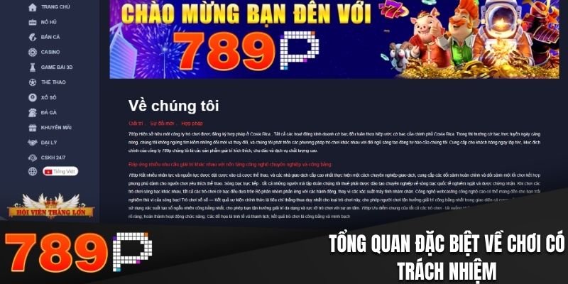 Chơi Có Trách Nhiệm Tại 789P – Những Điều Bạn Cần Biết Tổng quan đặc biệt về chơi có trách nhiệm