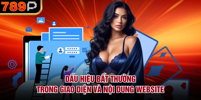 Cách Nhận Biết Website Giả Mạo 789P – Dấu Hiệu Cảnh Báo Dấu hiệu bất thường trong giao diện và nội dung website