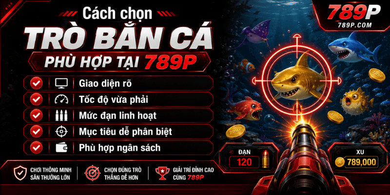 Khi chọn trò bắn cá, nên xem giao diện, tốc độ bàn chơi, mức đạn, mục tiêu và ngân sách trước khi tham gia.